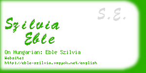 szilvia eble business card